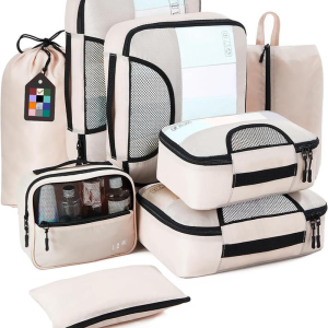 8 Set Packing Cubes for Suitcases, Luggage Organizer Bags Set for Carry On